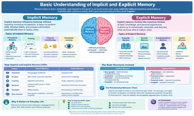 Basic Understanding of Implicit and Explicit Memory